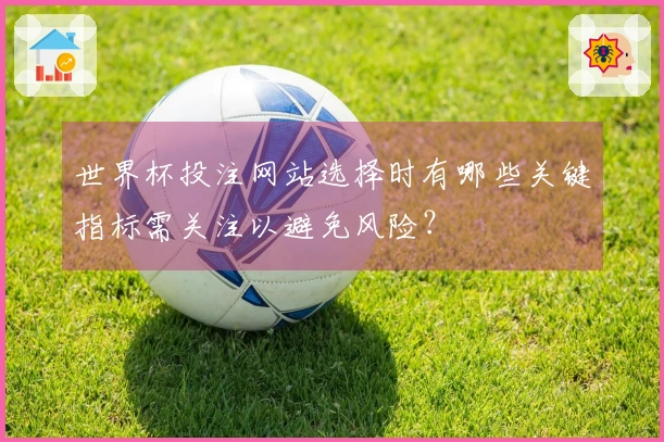 世界杯投注网站选择时有哪些关键指标需关注以避免风险？
