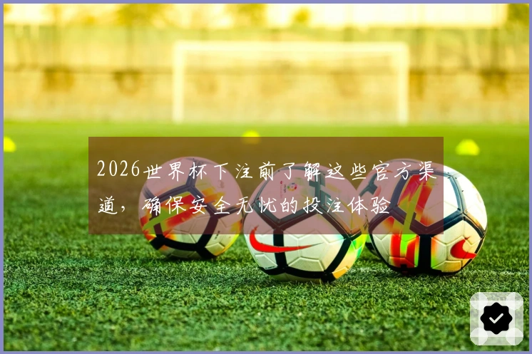 2026世界杯下注前了解这些官方渠道，确保安全无忧的投注体验